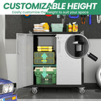 garage cabinet system | heavy duty steel all-in-one, side view