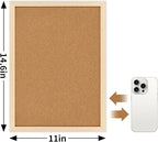 Cork Board, FEBSNOW Cork Board Bulletin Board, 14.6 X 11 inches Vision Board - Image 2