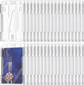 32 Pack Vertical 2-Card ID Badge Holde, Heavy Duty Plastic Badge Holders by Unknown