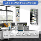 EasyPAG Wall File Organizer for Office 14 Pocket Mesh Wall Mounted Paper - Image 5