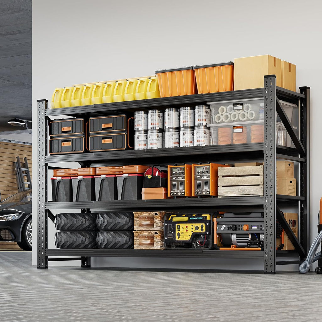 yizosh 71" w garage shelving,5000lbs heavy duty shelf,adjustable, package contents
