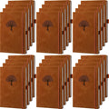 Qeeenar 24 Pack Leather Notebook Journals Bulk 5.7" x 8.3" Harder Cover A5