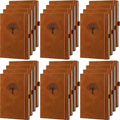 Qeeenar 24 Pack Leather Notebook Journals Bulk 5.7" x 8.3" Harder Cover A5 by Qeeenar