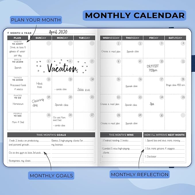 Clever Fox Planner – Undated Weekly & Monthly Planner - Image 4