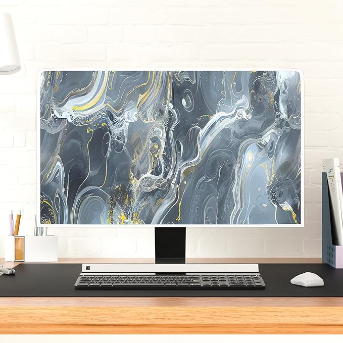 Baocicco Gray Gold Marble Waterproof 55 Inch TV Dust Cover Anti-Static - Image 4