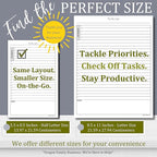 TO DO List Notepads Planner Pads. ToDo Checklist w/Priority & Note Sections. - Image 3