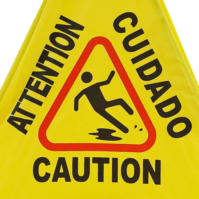 20 inch Wet Floor Sign 6 Pcs, Pop up Foldable Wet Safety Signs - Image 5