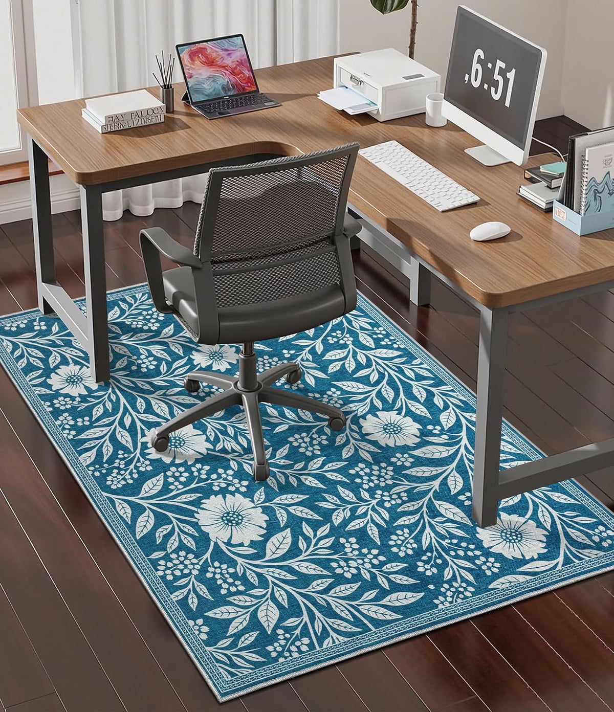 chakme Office Chair Mat for Hardwood Floor, 48"x36" Easy Glide Comp...