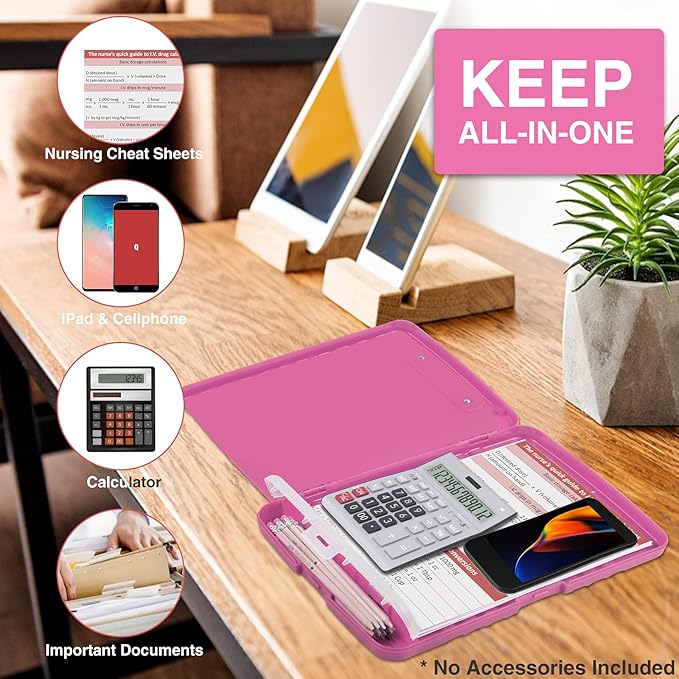 Sooez Clipboard with Storage, High Capacity Nursing Clip Board 8.5 x 11 with - Image 5