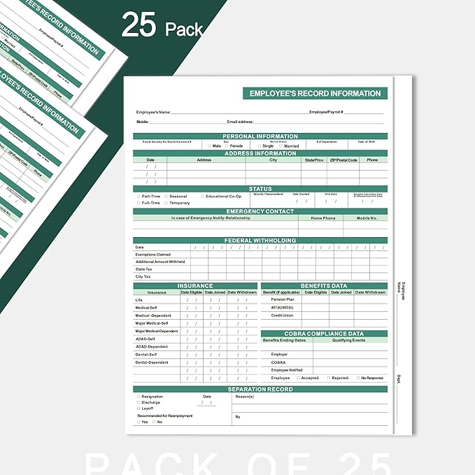 Employee Personnel File Folders, 9.5x11.5 Inch, Letter Size, Heavyweight - Image 5