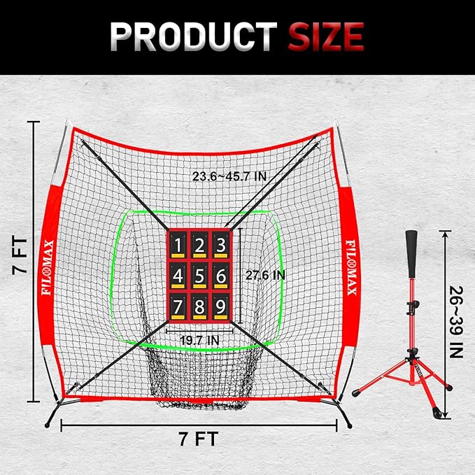 7x7ft Baseball & Softball Practice Net - Image 2