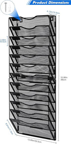 Solinxe Wall File Holder, 12 Pockets Hanging File Folder, Paper Organizer - Image 7