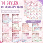 TaoBary 160 Pcs Stationery Paper Set 50 Double Sided Stationery Papers - Image 3