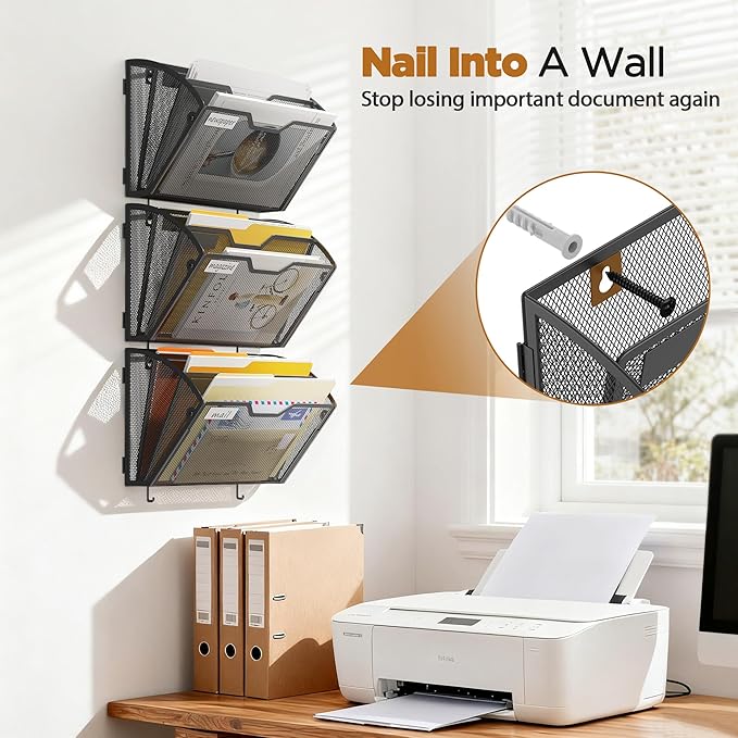 Docnest 3 Tier Mesh Wall File Holders - Image 4