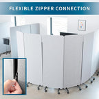 VIVO Freestanding 24 x 66 inch Privacy Panel, Mobile Cubicle Divider, Single 24 - Image 8