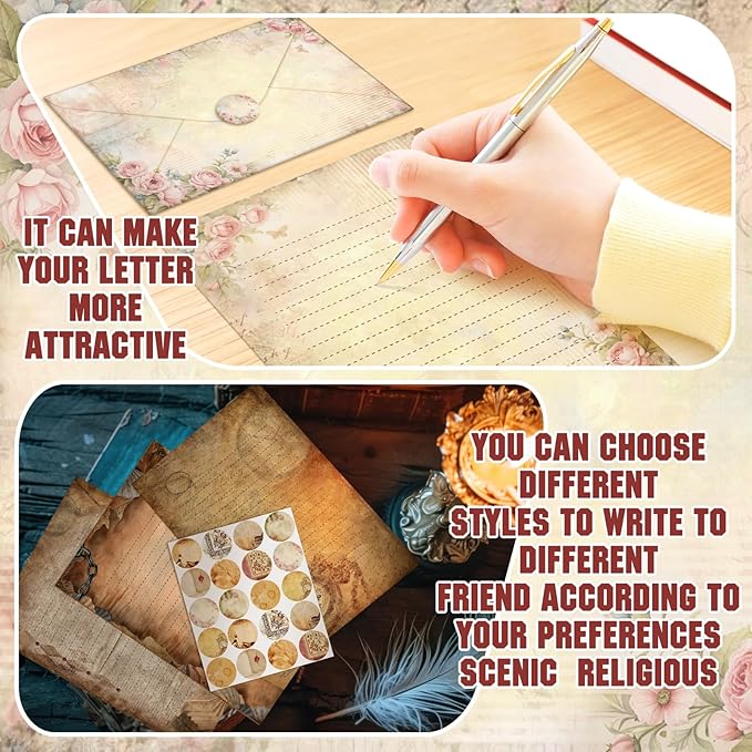 TaoBary 160 Pcs Stationery Paper Set 50 Double Sided Stationery Papers - Image 5