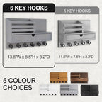 Lucundm Key Holder Wall Mount, Mail Holder - Image 5