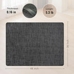 Office Chair Mat for Hardwood Floor 36x48 Inch, Non-Slip Heavy Duty Floor Protector, Easy Glide PVC Mat for Rolling Chairs, Ideal for Wood Tile & Hard Floors(Black)