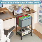 Sbanmao Letter/Legal Rolling File Cart, Narrow Mobile File Cabinet - Image 5
