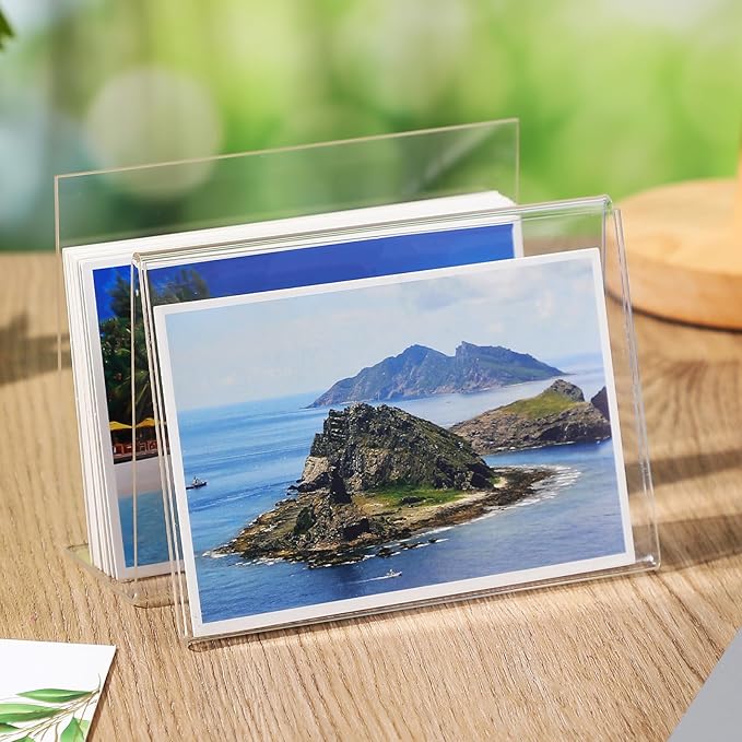 Vicenpal 12 Pcs Clear Acrylic Postcard Holder Business Card Holder Greeting - Image 7