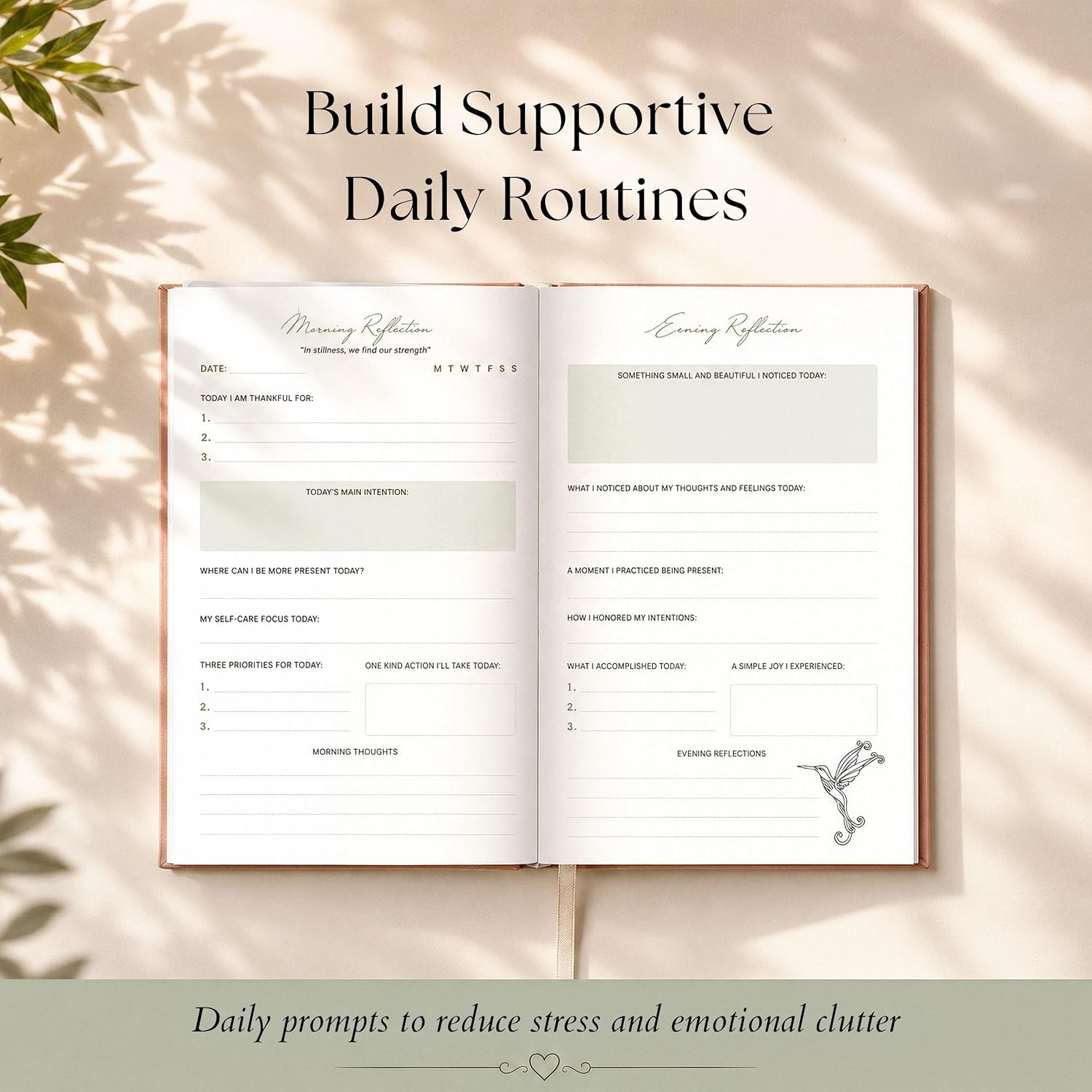 Guided Mindfulness Journal for Women | 12 Weeks of Morning & Evening Prompts, Gratitude Practice & Weekly Coloring Pages | Self-Care Gift for Stress Relief, Balance & Personal Growth