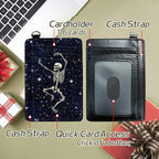 BWEGRHE Small Travel Wallets, Dance Skull Skeleton Slim Minimalist Front Pocket - Image 5