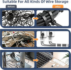 319pcs Cable Management Organizer Kit, Desk Cord Organizer, 98 Adhesive Cable - Image 3