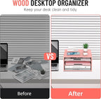 SHARKWOODS Wood Desk Organizer, 3 Tier Paper Tray Organizer - Image 6