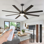 fanbulous 65 inch black ceiling fans with 3cct, main product view