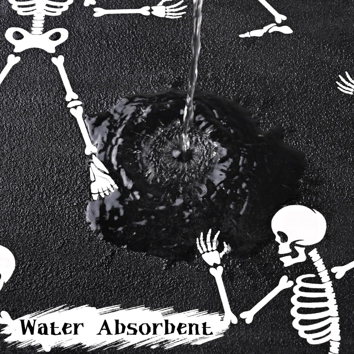 ASPMIZ Halloween Runner Rug, Glow-in-the-Dark Rug Runner Non Slip, Black Rugs...
