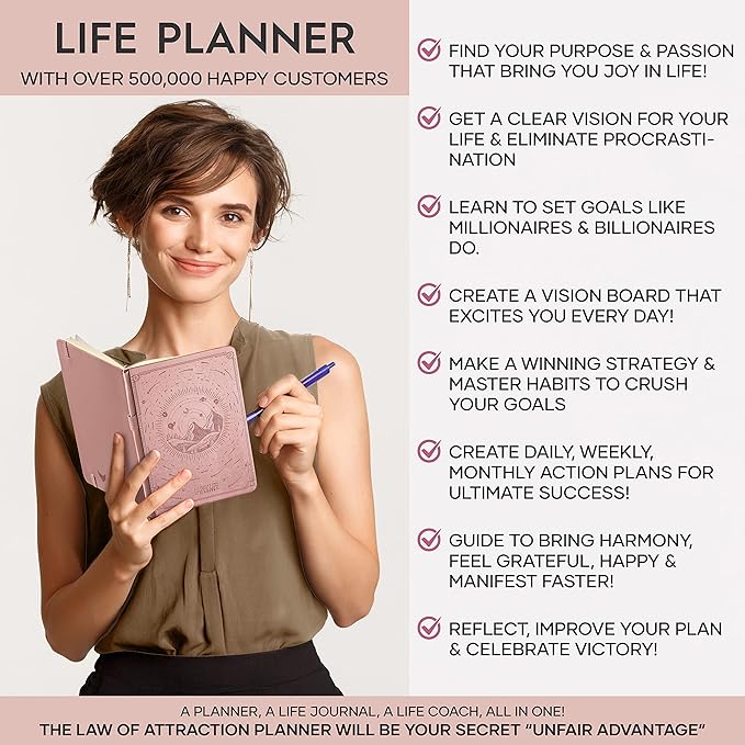 Life Planner - A 12 Month Journey to Crush Your Goals, Increase Productivity - Image 3