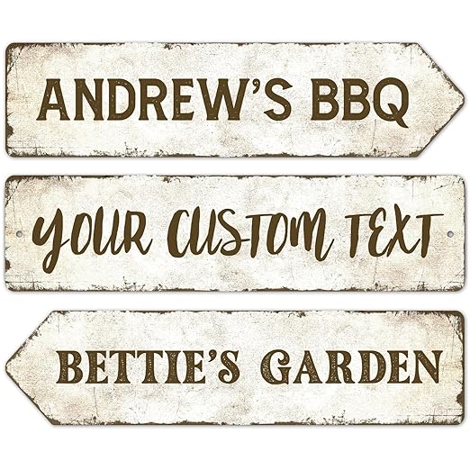 Rustic Custom Sign, Personalized Metal Signs, Gift by SigoSigns