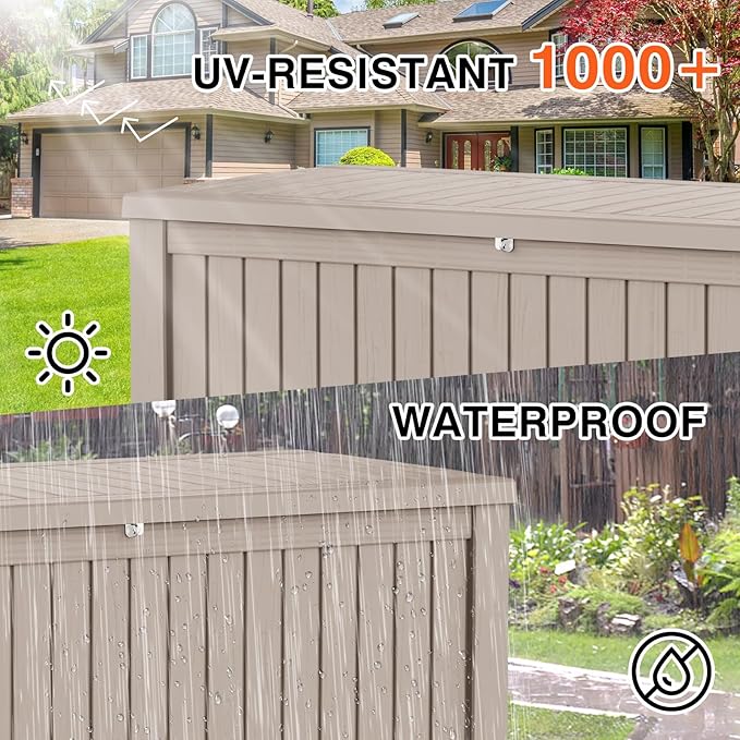 EasyUp 180 Gallon Deck Boxes Waterproof, Outdoor Large Storage Boxes - Image 3