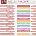 Zonon 12 Pcs Inspirational Pens Bulk Funny Ballpoint Pen - Image 3