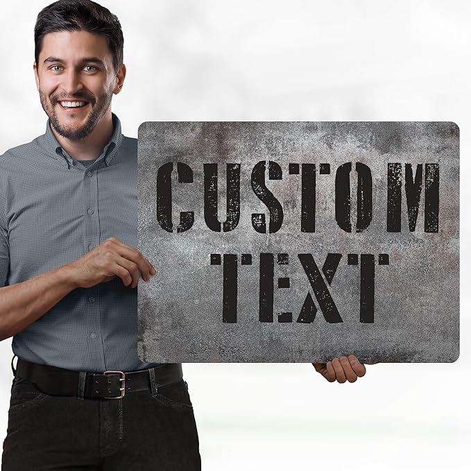 Custom Sign, Custom Street Sign, 11 Font Colors, 13 Font Styles, 4 Hole Options - Image 2
