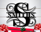 Personalized Metal Name Signs, Split Letter Monogram Wall Decor, Custom Last - Image 2