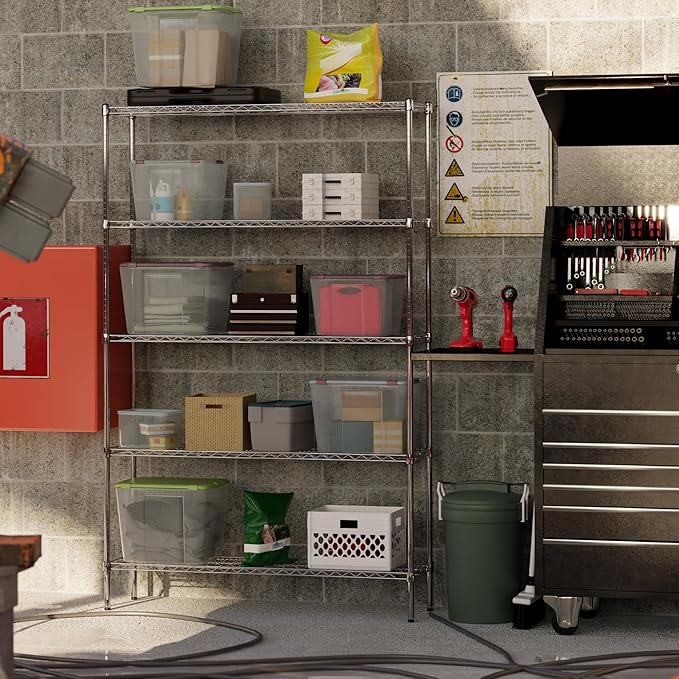 Regal Altair 14" Deep x 54" Wide x 86" Height Wire Shelving Kit | 5-Tier | NSF - Image 5