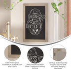 HBCY Creations 20" X 30" Weathered Lightwash Solid Wood Frame Wall Chalkboard - Image 2