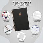 Clever Fox Planner 2nd Edition Spiral – Colorful Weekly & Monthly Goal Planner - Image 2
