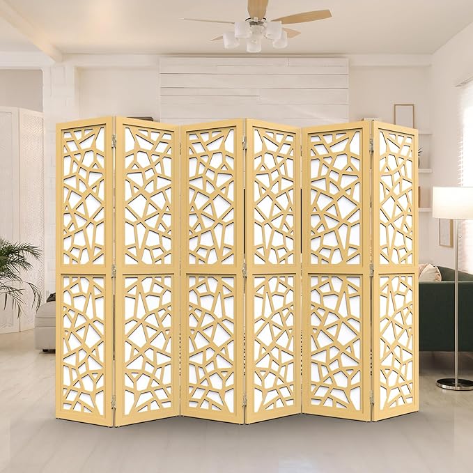 VINGLI 70'' H Room Divider, Non-Woven Fabric Privacy Screen, Indoor Partition - Image 8