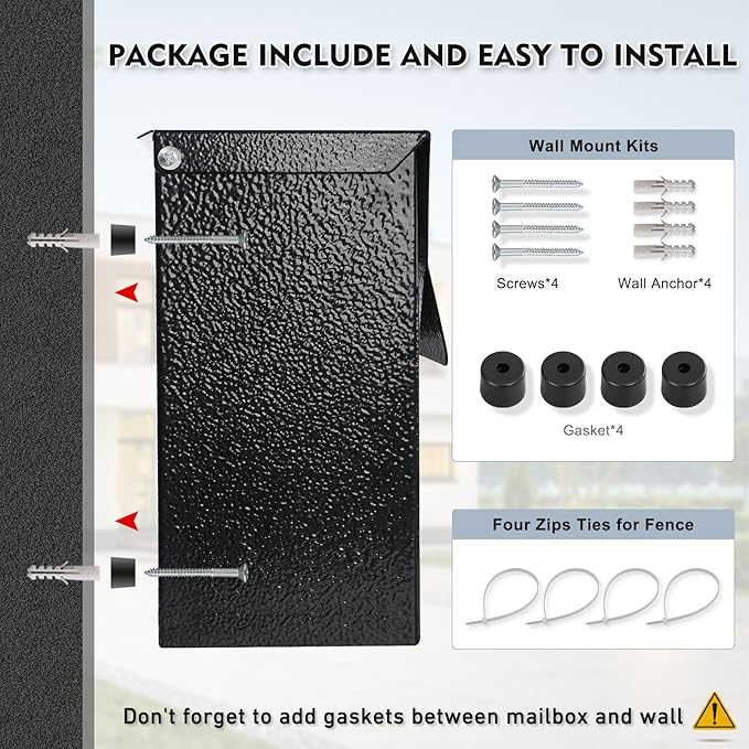 KYODOLED Wall-Mount Mailbox, Large Capacity Mail Box, Mailboxes - Image 4