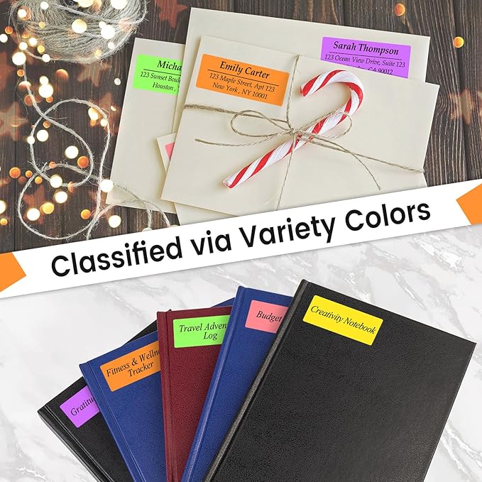 THEBLUETOUCH 1" x 2-5/8" Neon Labels – 750 pcs Printable Labels Stickers - Image 7