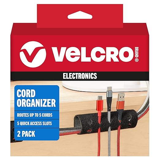 Velcro Brand Cord Organizer for Desk & Nightstand, Valentine’s Gift for Him - Image 6