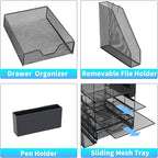 Gugsey Desk Organizer, 5-Tier Paper Letter Tray Organizer - Image 3