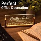 Desk Name Plate Personalized, Custom Office Light Up Name Plate - Image 3