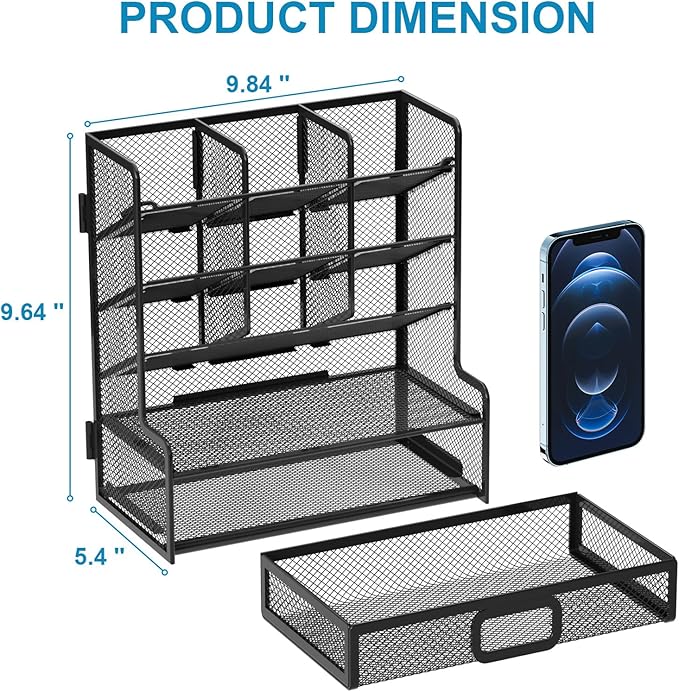 Marbrasse Larger Mesh Desk Organizer - Image 4