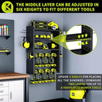 KAFAHOM Power Tool Organizer, Large 8 Drill Holder Wall Mount - Image 2