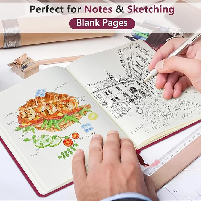 PERCUN Blank Journal Ntebook for Men & Women, 160 Pages Blank Journals for - Image 3