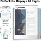 Dunwell Presentation Binder 24-Pocket, Displays 48 Pages, 8.5x11 Portfolio - Image 3
