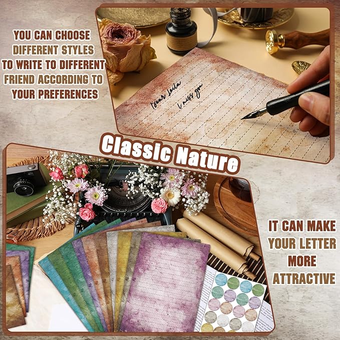 TaoBary 160 Pcs Stationery Paper Set 50 Double Sided Stationery Papers - Image 5